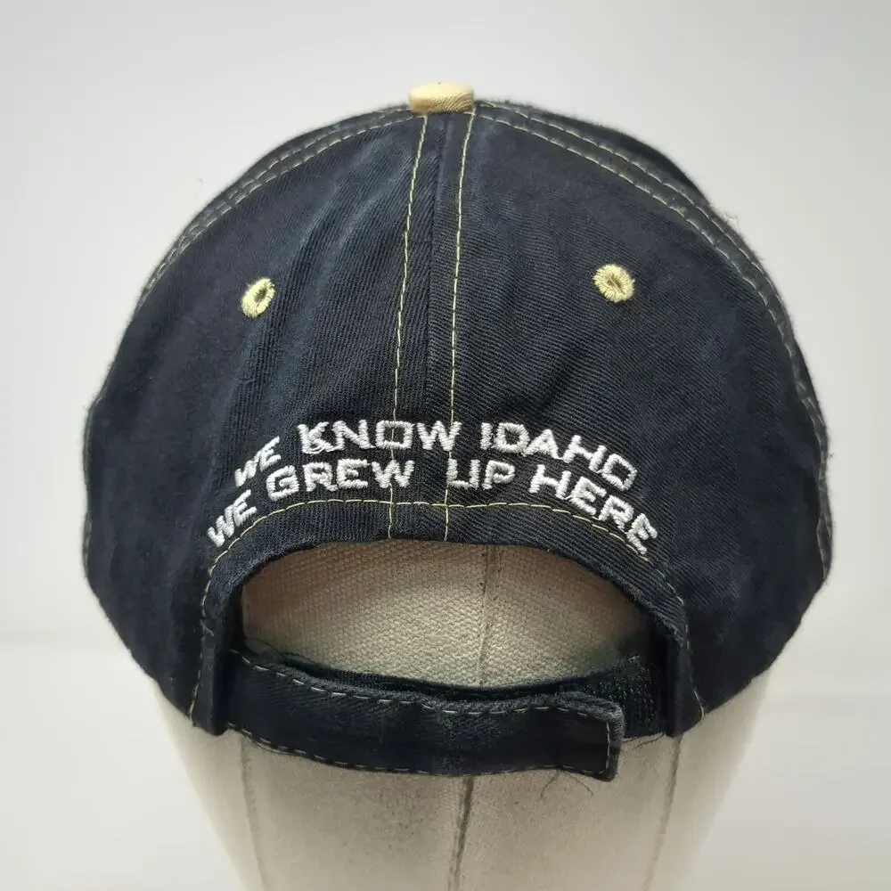 Buck's Athletic Farm Bureau Idaho Baseball Cap Black Gold One Size Strapback Hat